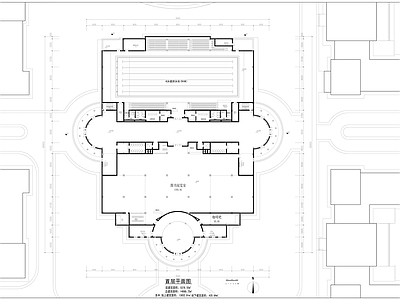 某高中学校综合图书馆 体育馆 施工图