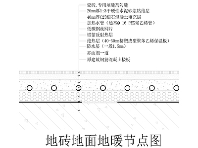 地暖节点图 施工图