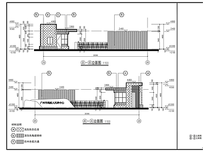 医院宿舍主门房次门房建筑 施工图