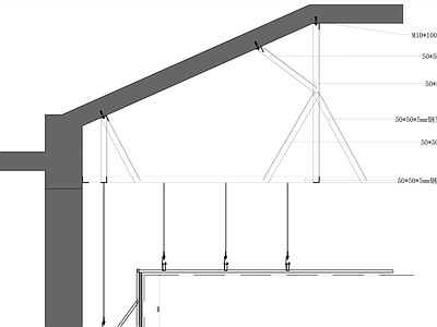 吊顶钢架转换层 施工图
