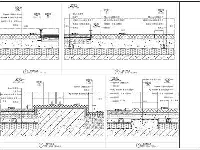 各种地面 地坪 踏步节点图 大样图 施工图