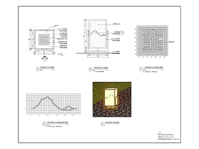 矮灯详图 施工图 景观小品