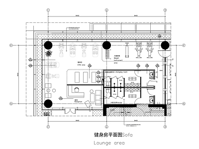 健身房平面图 施工图