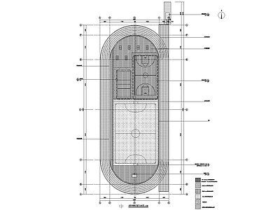 学校操场跑道详图 施工图