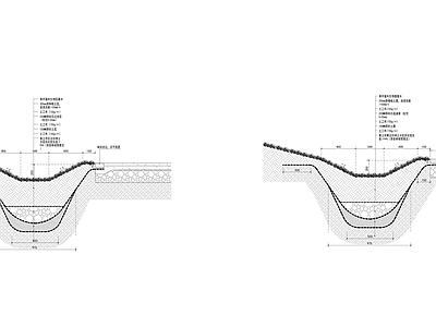 生态雨水沟做法 施工图