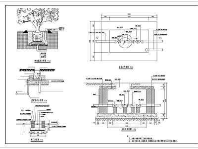 阀门井水表井泵坑等大样图 施工图