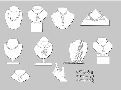 珠宝展示架图库 工装综合图库