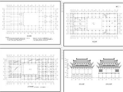 祠堂戏台古建筑 施工图