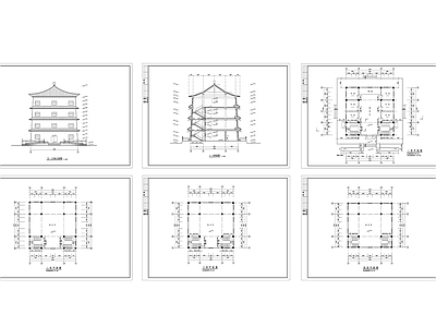 古建筑佛塔 施工图