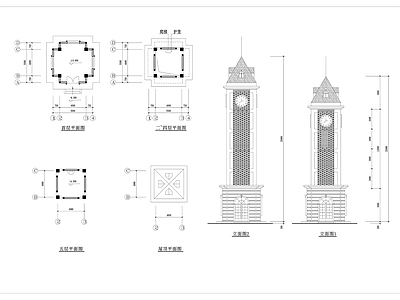 1027 钟楼建筑 施工图