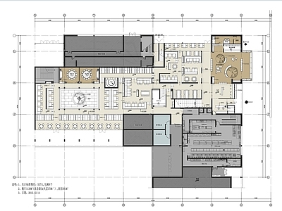 时尚设计西溪天堂餐厅施工图纸 效果图 施工图