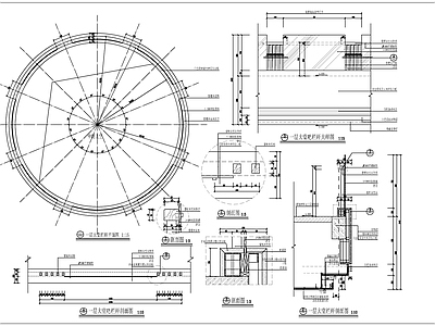 大堂环形栏杆详图 施工图 建筑通用节点
