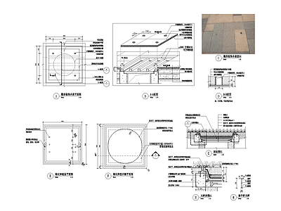 现代装饰井盖 施工图