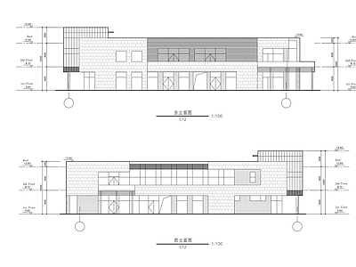 二层工业园区创意工作室建筑 施工图