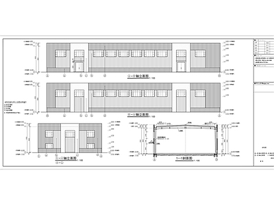 层现代式框架结构仓储基地建筑 施工图 工业建筑