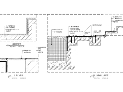 泳池水箅篦子子及观众席节点 施工图