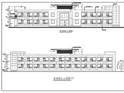 污水处理厂办公楼建筑 施工图 工业建筑