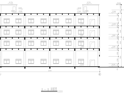 四层车间厂房工业建筑 施工图