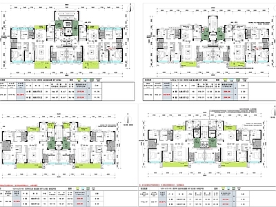 非T3新规户型 竖厅四开间五房南北通透 平面图