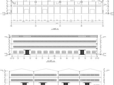 单层钢筋混凝土排架厂房车间工业建筑 施工图