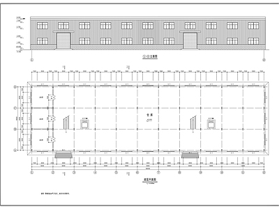 二层轻钢结构厂房建筑 施工图 工业建筑