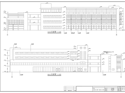 六层框架标准厂房建筑 施工图 工业建筑