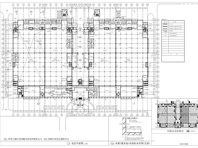 三层大型厂房建筑 施工图 工业建筑