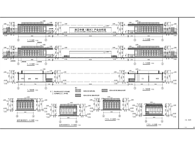 厂区入口大门建筑 施工图 工业建筑