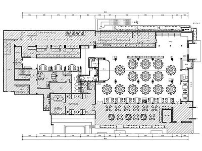 现代餐厅 公共空间 餐饮空间 工装 施工图