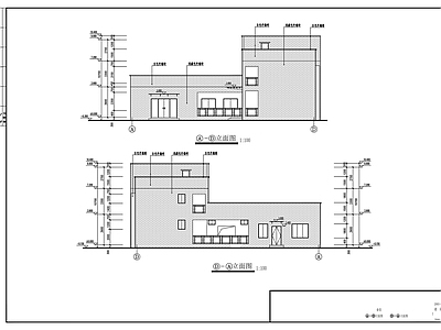 办公楼二层食堂建筑 施工图