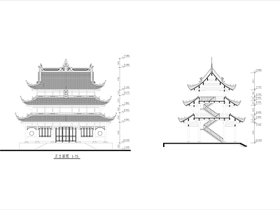 寺院建筑 施工图