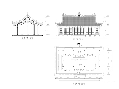 佛殿建筑 施工图