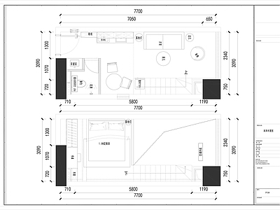 loft单身公寓 施工图