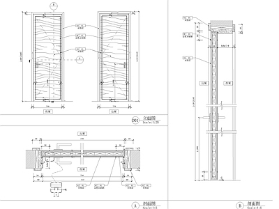 工程地面吊顶墙体节点 施工图 建筑通用节点