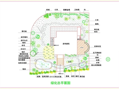 某山庄别墅绿化景观 施工图