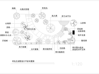 某私人别墅庭院景观 施工图