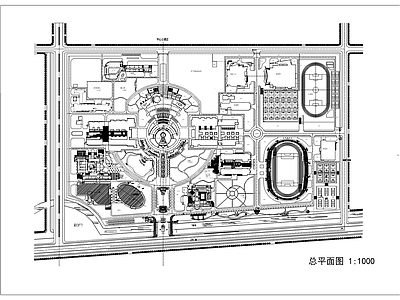 某高校规划图 区域规划