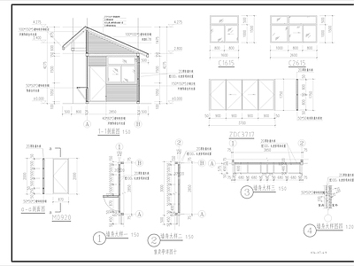 钢结构售卖亭 施工图