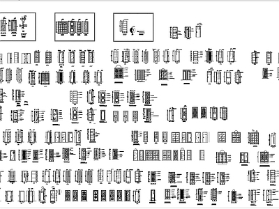 室内门立面图合集 施工图 通用节点