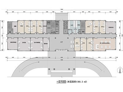 文化教育中心办公楼平面 t8 施工图