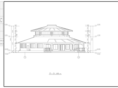 经典中餐厅建筑图 施工图 食堂建筑