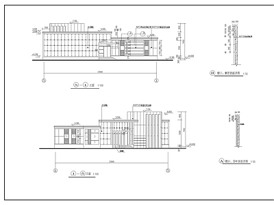 网球休息室建筑 施工图