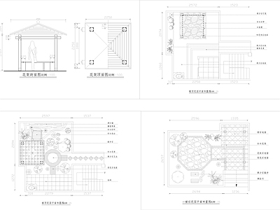 屋顶花园庭院景观 施工图