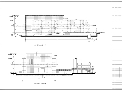 多层现代风格售楼建筑 施工图