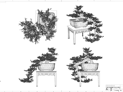 植物树盆栽制作图 施工图