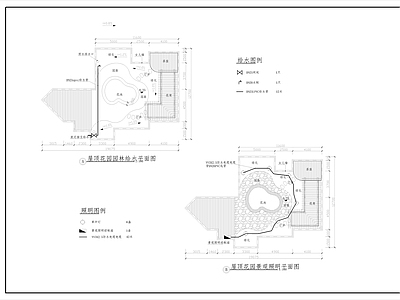 花园绿化设计平面剖 施工图