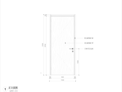 常用木门详图 施工图 通用节点