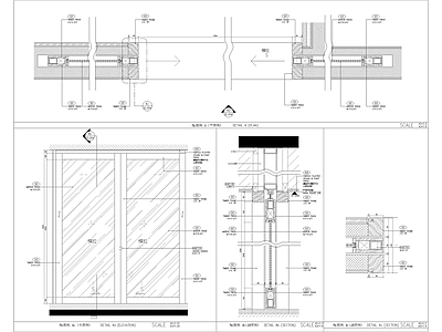 玻璃推拉门详图 施工图