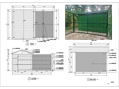 农家鸡棚详图 施工图