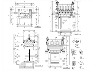 古城历史民居院落建筑修缮 施工图